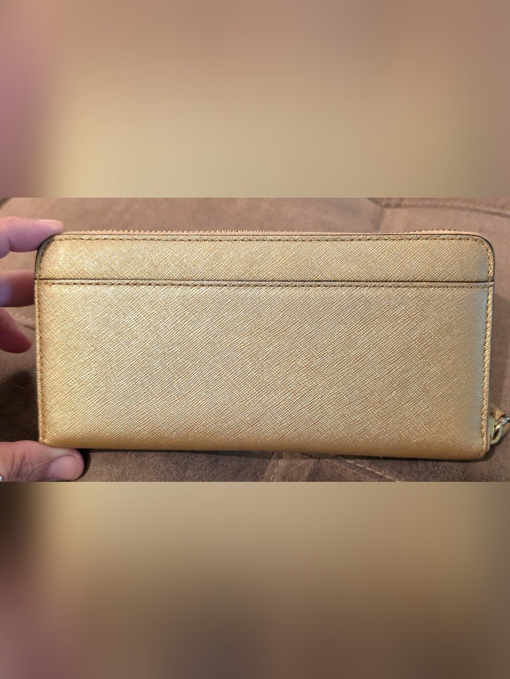 Vtg. Coach Gold Bow Accent Women's Clutch Wallet Gorgeous!! - Picture 4 of 7